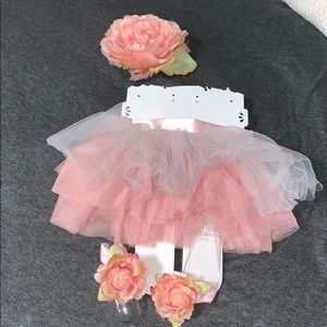 Matching tutu and flower set